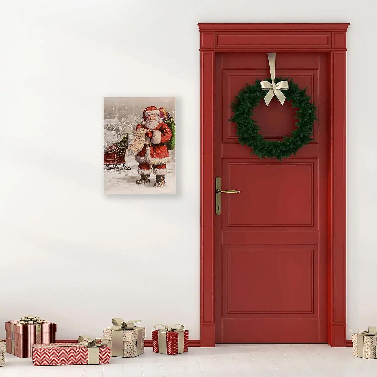 Lumabase Battery Operated Santa Claus Lighted Wall Art image number 6