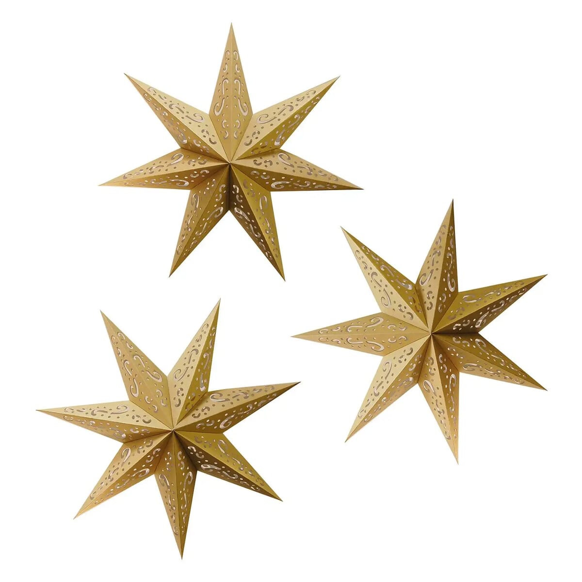 Lumabase Set of 3 Star Hanging Lanterns image number 0