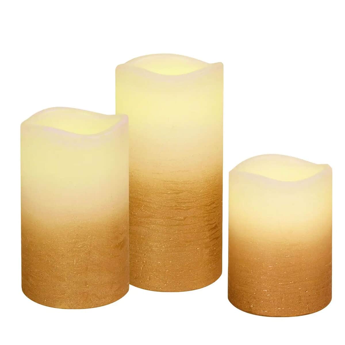 Lumabase Set of 3 Battery Operated Flameless Wax Candles image number 0