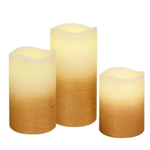 Lumabase Set of 3 Battery Operated Flameless Wax Candles