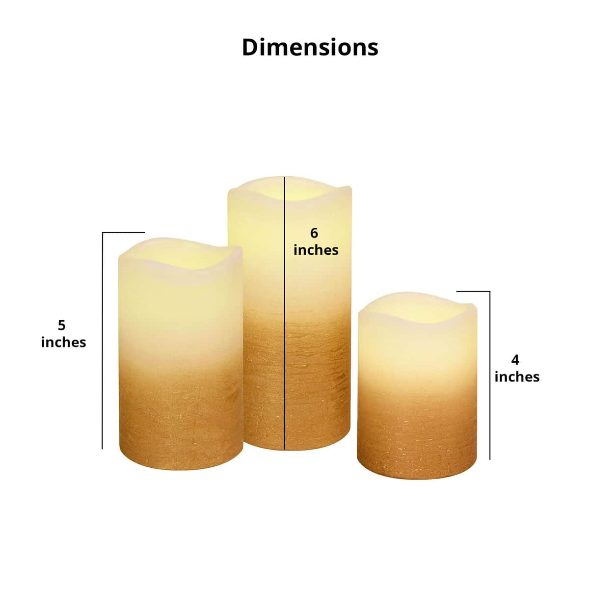 Lumabase Set of 3 Battery Operated Flameless Wax Candles image number 4