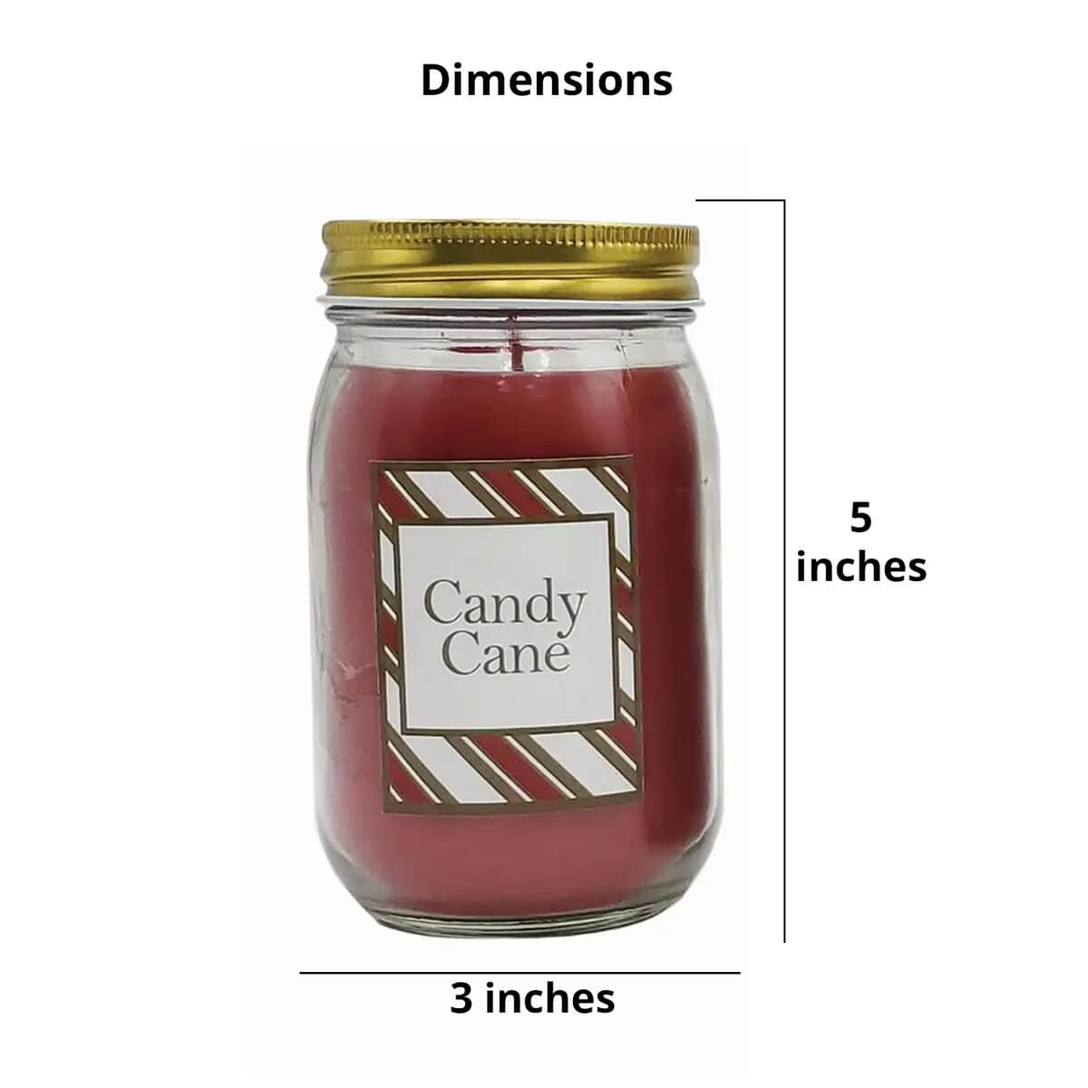 Lumabase Holiday Sweets Scented Candle Collection Set of 3 Candles -Santa's Cookies, Warm Vanilla Caramel, and Candy Cane image number 4