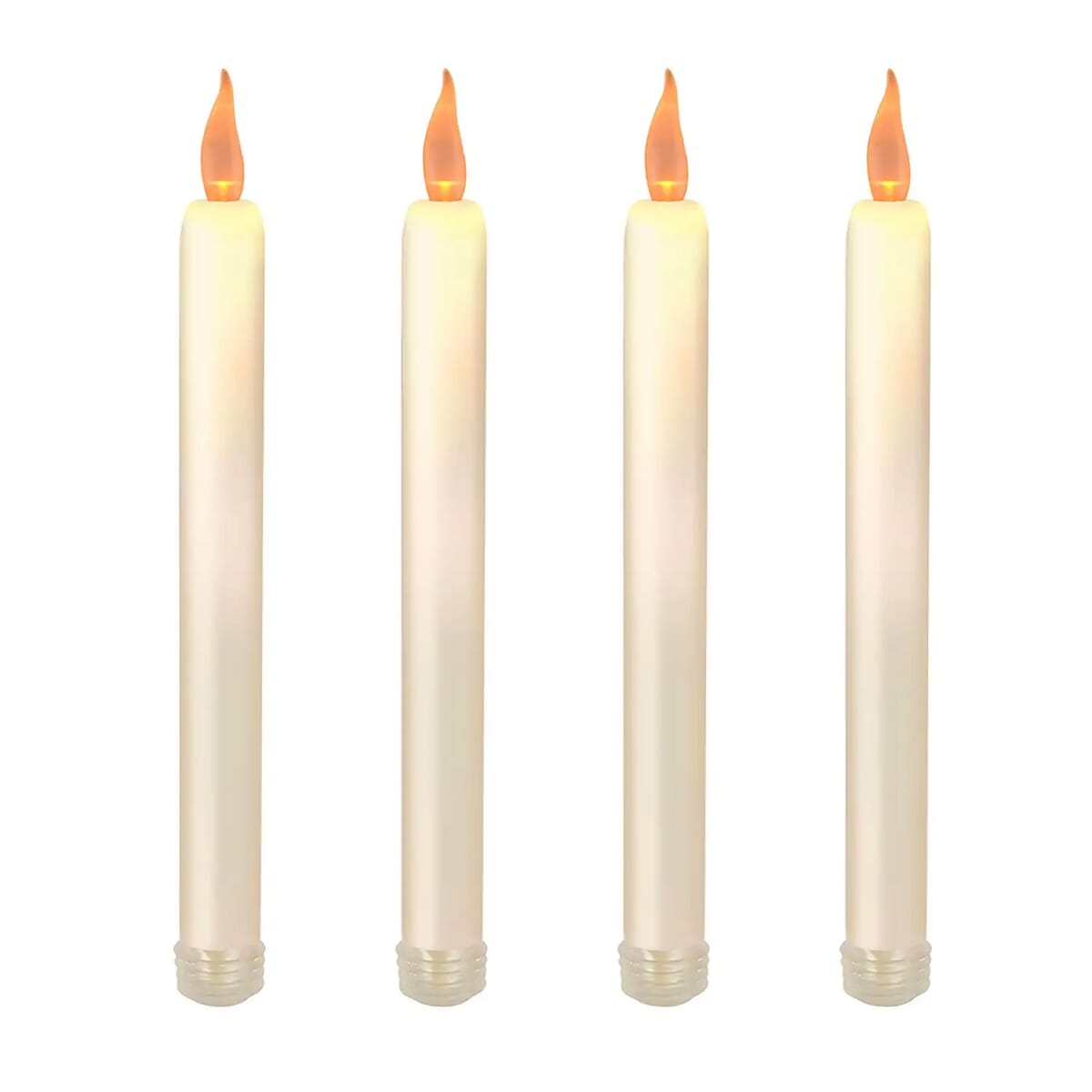 Lumabase Set of 4 Flameless Taper Candles image number 0