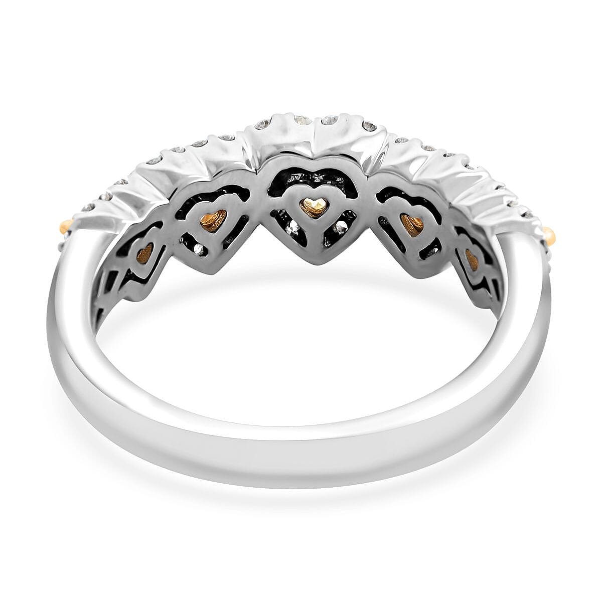 Modani 14K Yellow and White Gold Natural Yellow and White Diamond Ring (Size 10.0) 4.40 Grams 1.25 ctw