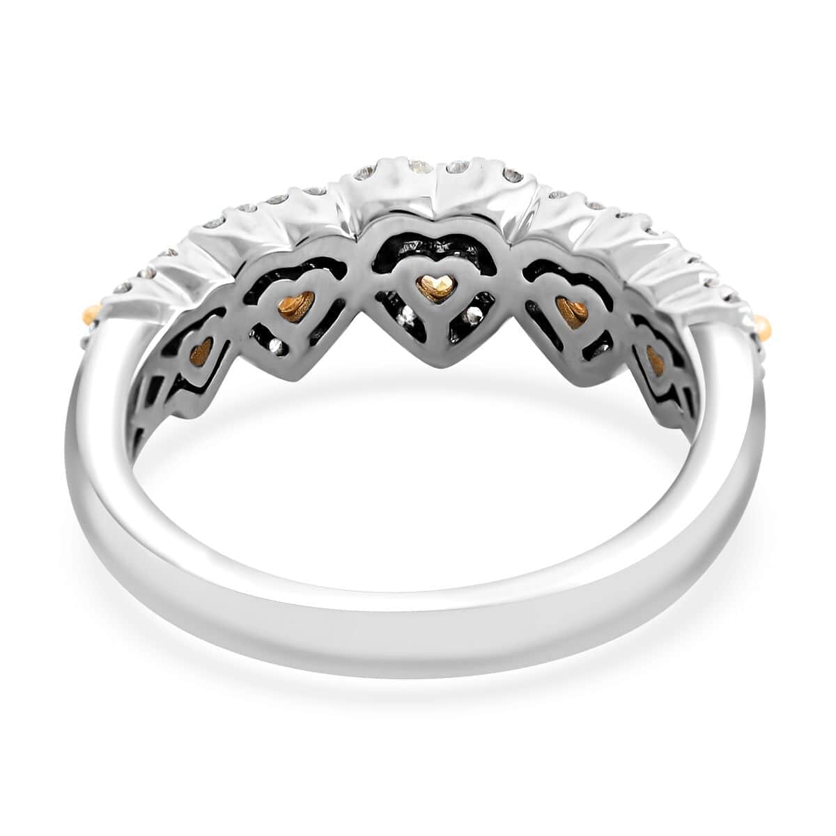 Modani 14K Yellow and White Gold Natural Yellow and White Diamond Ring 4.40 Grams 1.25 ctw image number 4