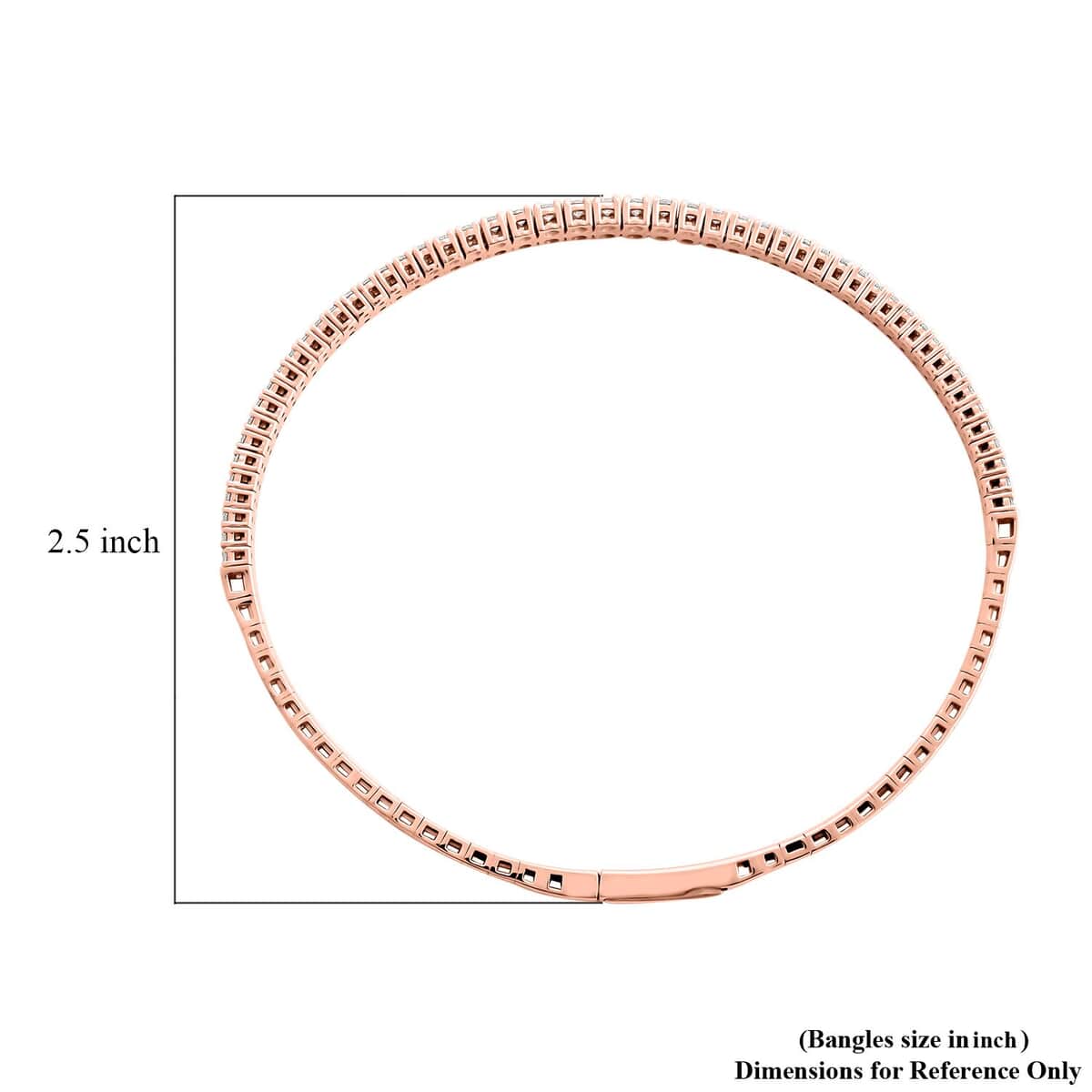 Doorbuster Modani 14K White Gold Natural Pink Diamond (I2-I3) Bangle Bracelet (7.50 In) Total Metal Weight (9.85 g) Including Titanium Spring weight (0.50 g) 2.00 ctw image number 4