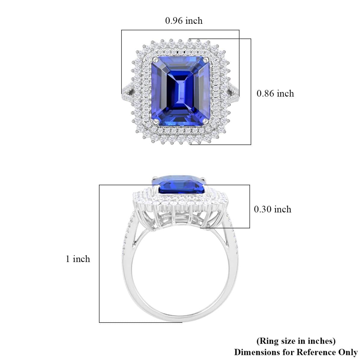 Doorbuster Certified & Appraised Rhapsody 950 Platinum AAAA Tanzanite and E-F VS Diamond Ring (Size 10.0) 9.95 Grams 7.60 ctw image number 5