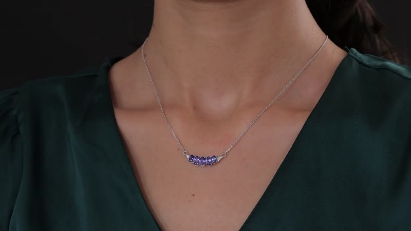AAA Tanzanite Necklace 18-20 Inches in Platinum Over Sterling Silver 1.90 ctw