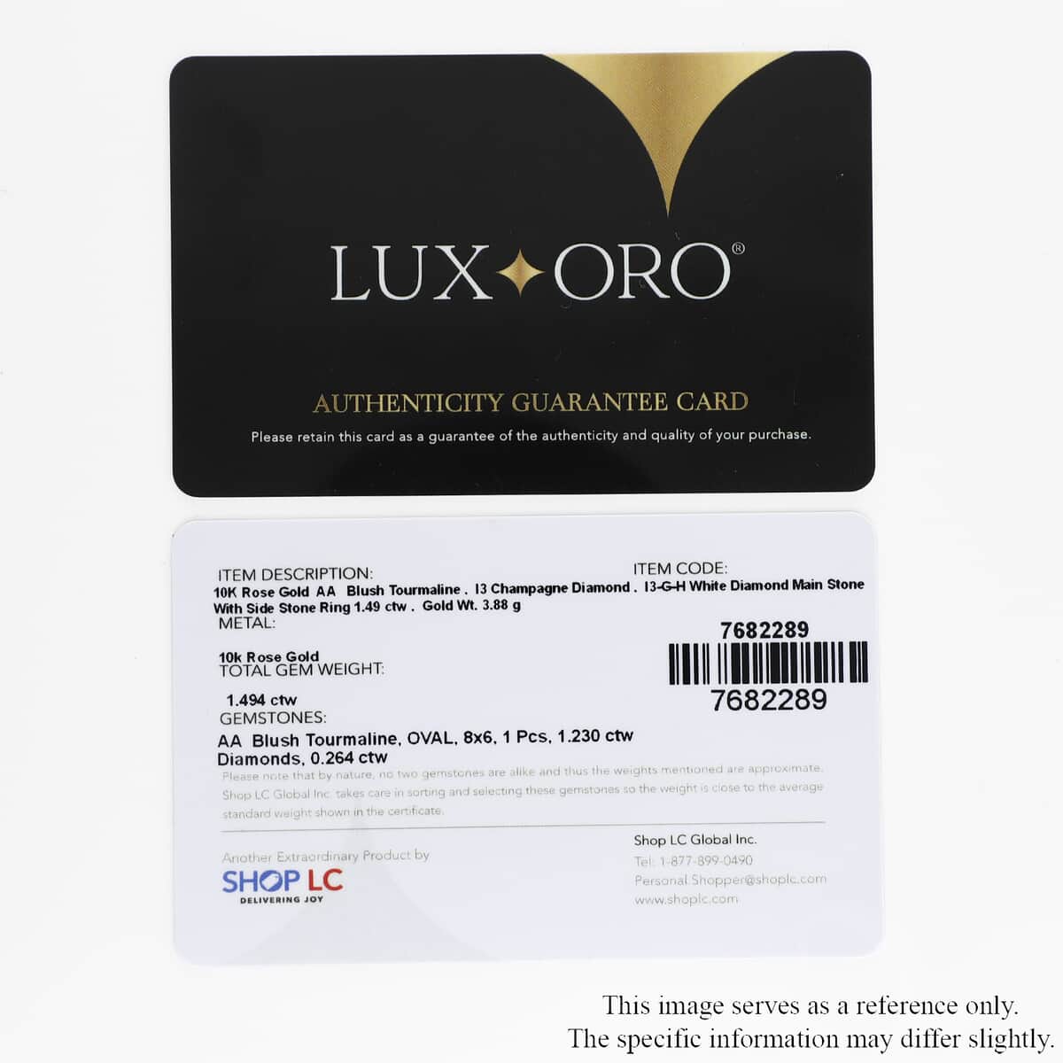 Luxoro 10K Rose Gold Premium Blush Tourmaline, I3 Natural Champagne and White Diamond Ring (Size 7.0) 1.50 ctw image number 6