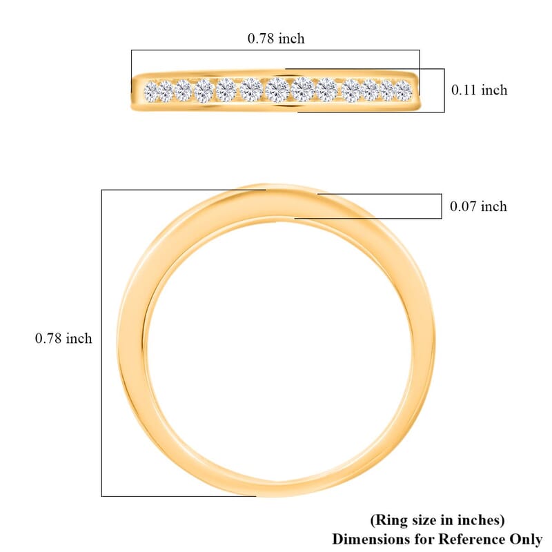 10K Yellow Gold Diamond Band Ring (Size 6.75) 0.25 ctw