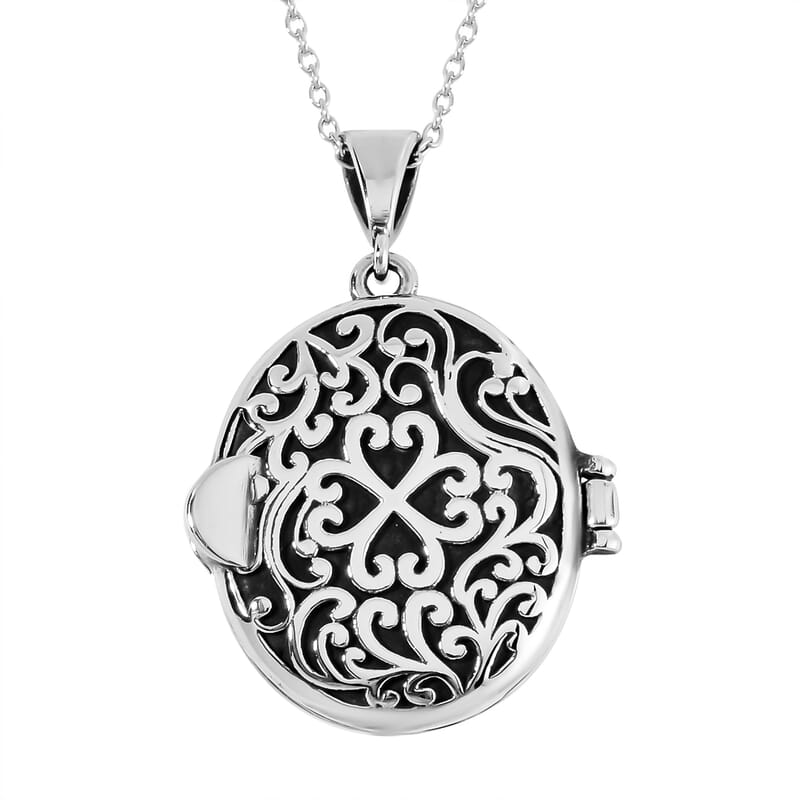 African Amethyst Pendant Necklace 24 Inches in Stainless Steel 1.00 ctw