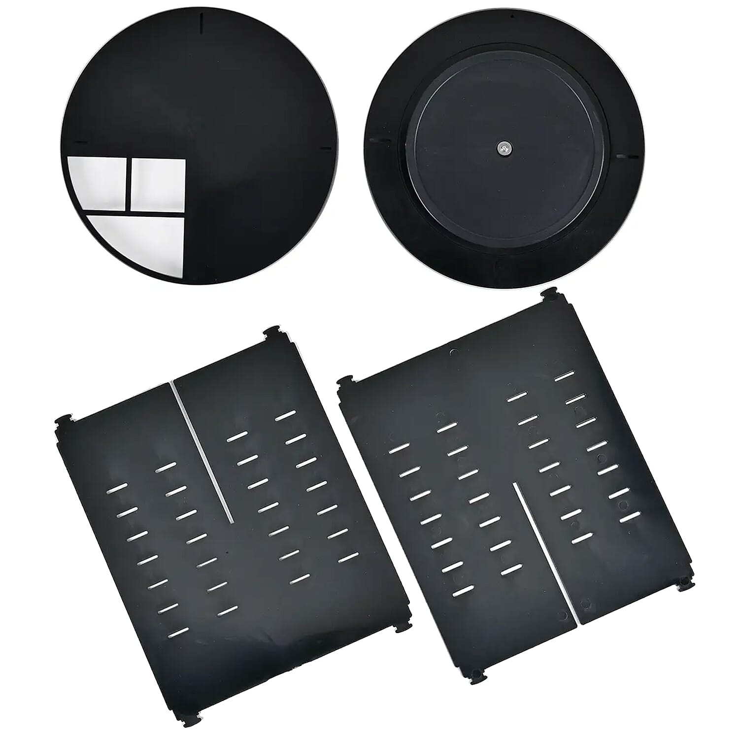Black 360 Degree Rotating Adjustable Multi-function Makeup Organizer with Brush Holder
