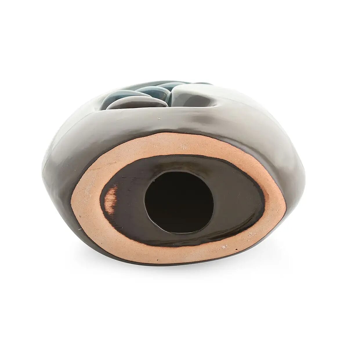 Total Vision Cascading Ceramic Incense Burner with 10 Assorted Cones -Cyan (5.5"x8.7") image number 5