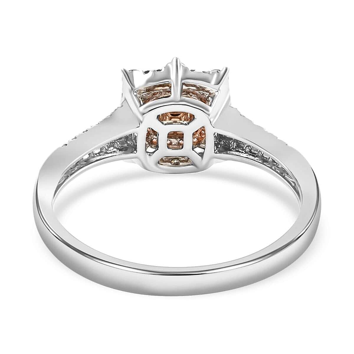 Modani 14K White & Rose Gold Natural Pink and White Diamond (SI) Ring (Size 10.0) 0.90 ctw image number 4