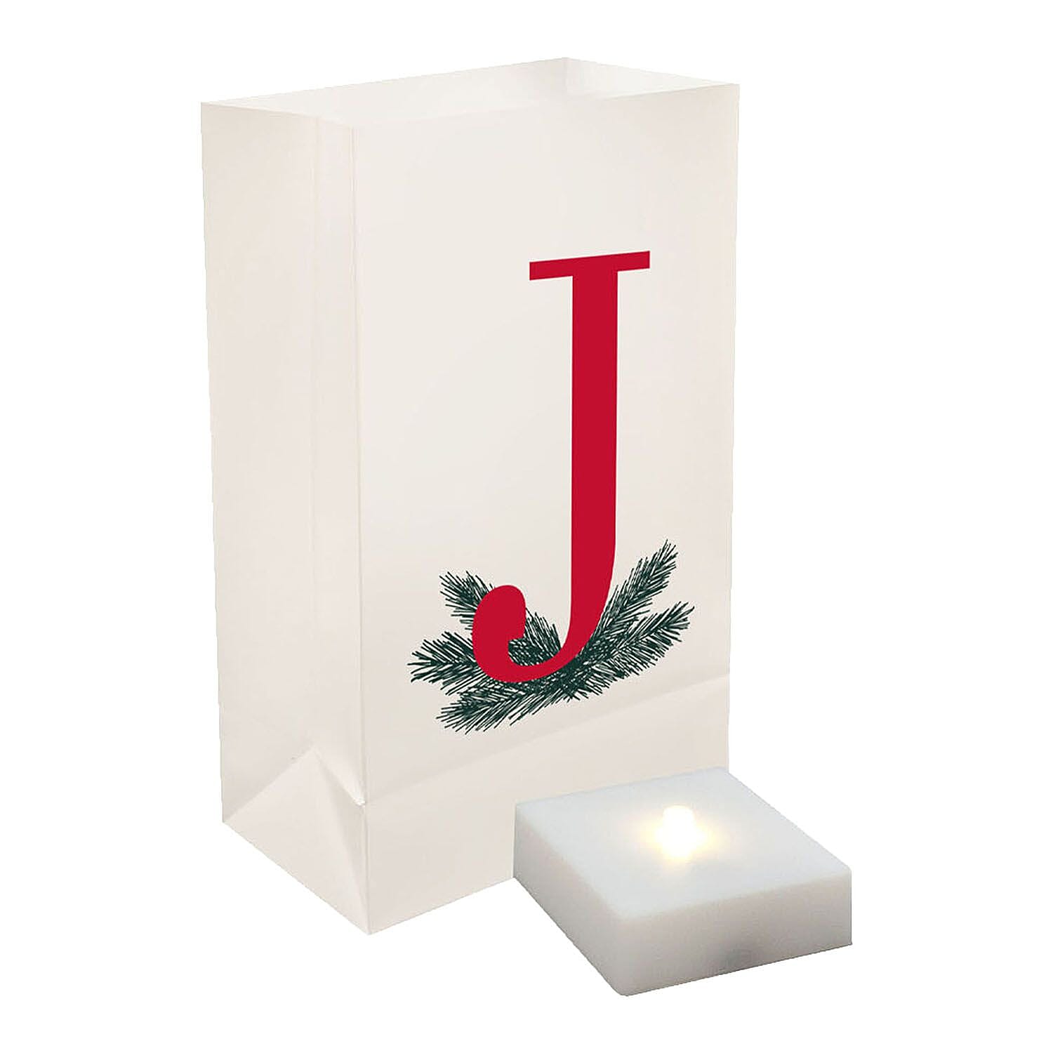 Lumabase Christmas-Battery Operated LED Luminaria Kit, JOY – Set of 6