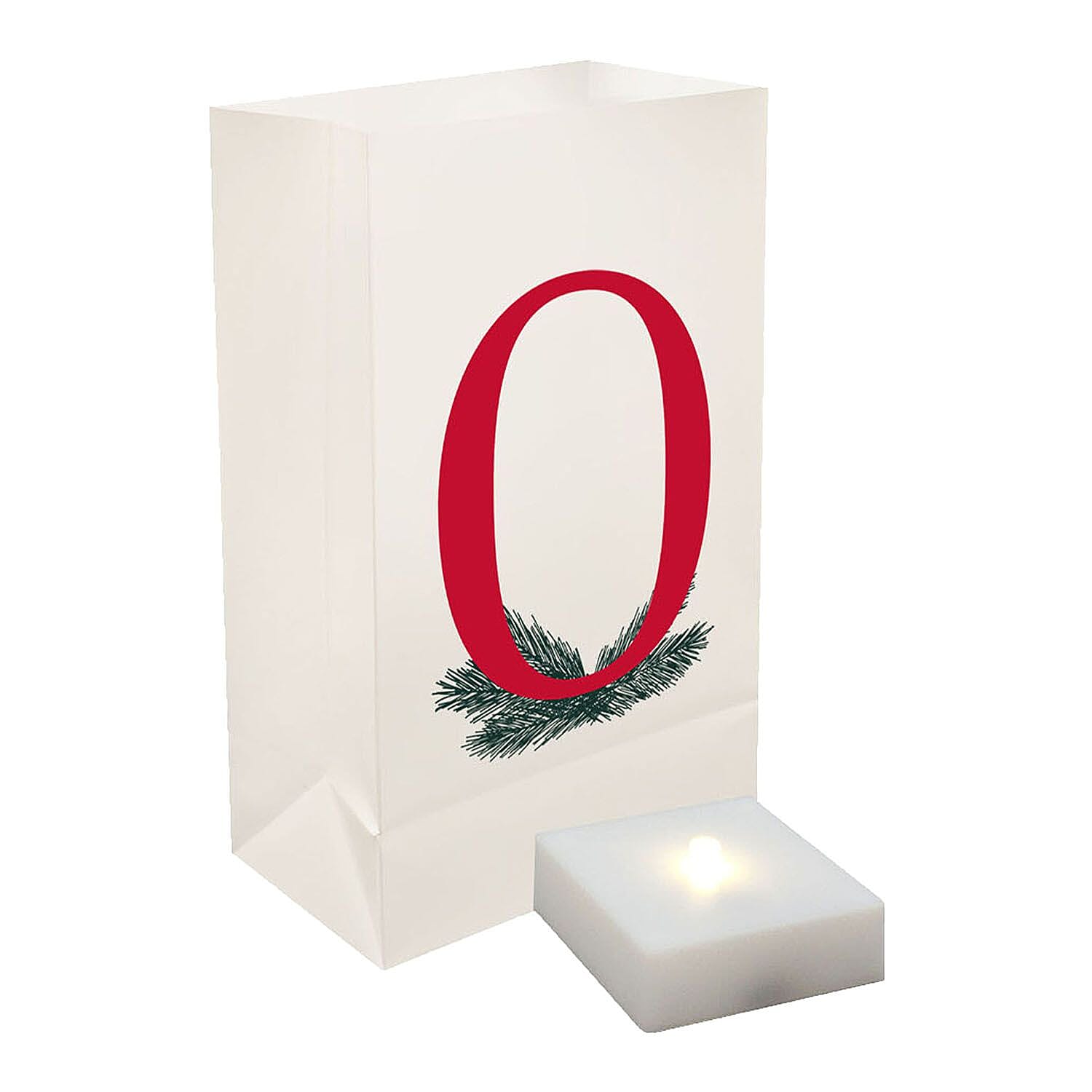 Lumabase Christmas-Battery Operated LED Luminaria Kit, JOY – Set of 6
