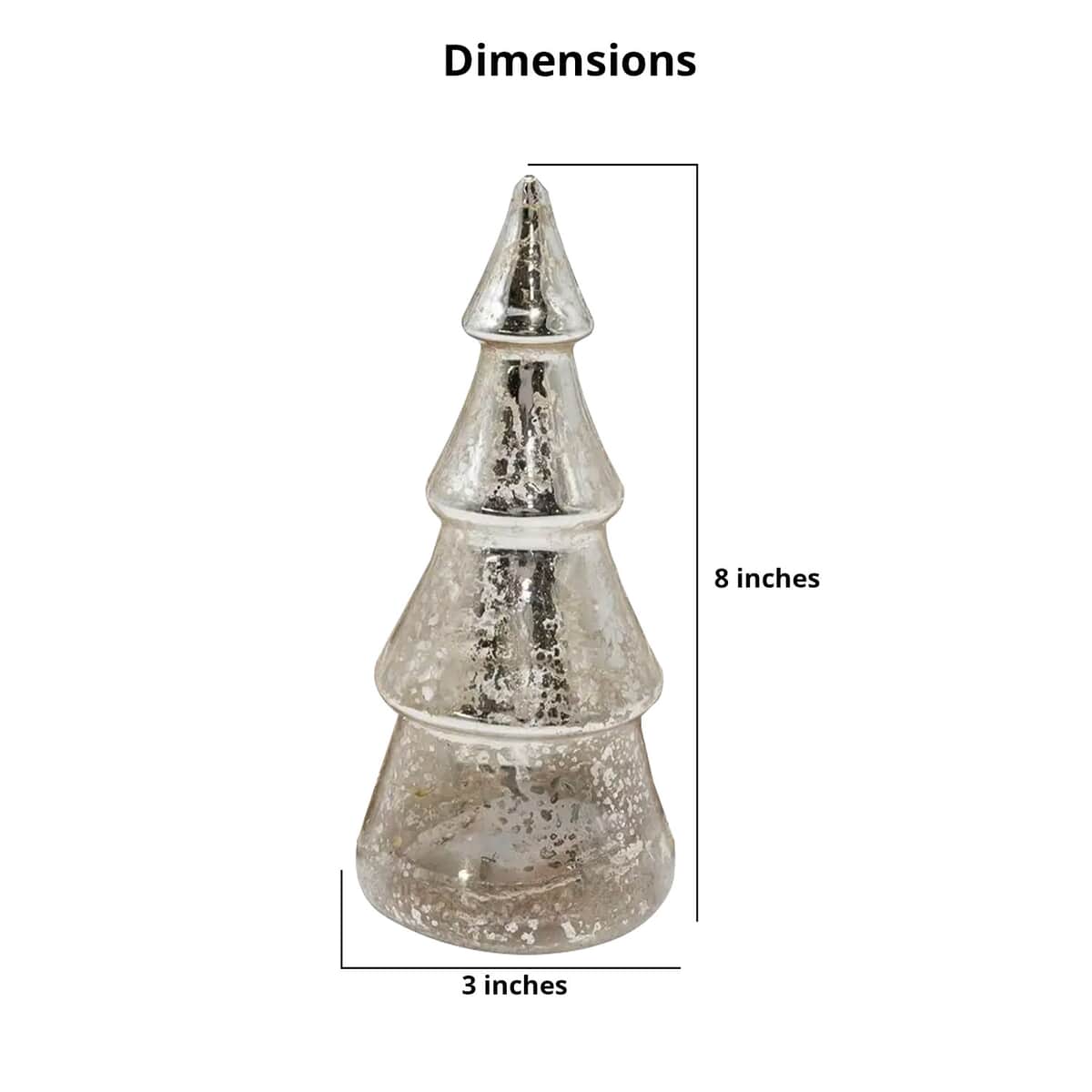 Lumabase Set of 3 Battery Operated Glass Trees image number 4