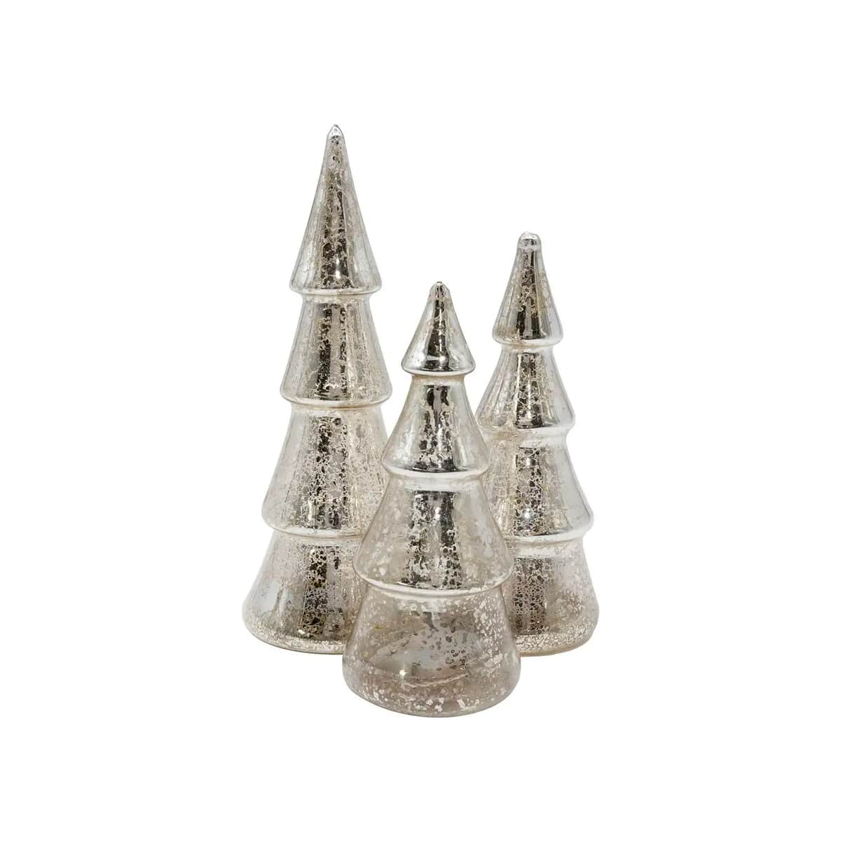 Lumabase Set of 3 Battery Operated Glass Trees image number 5