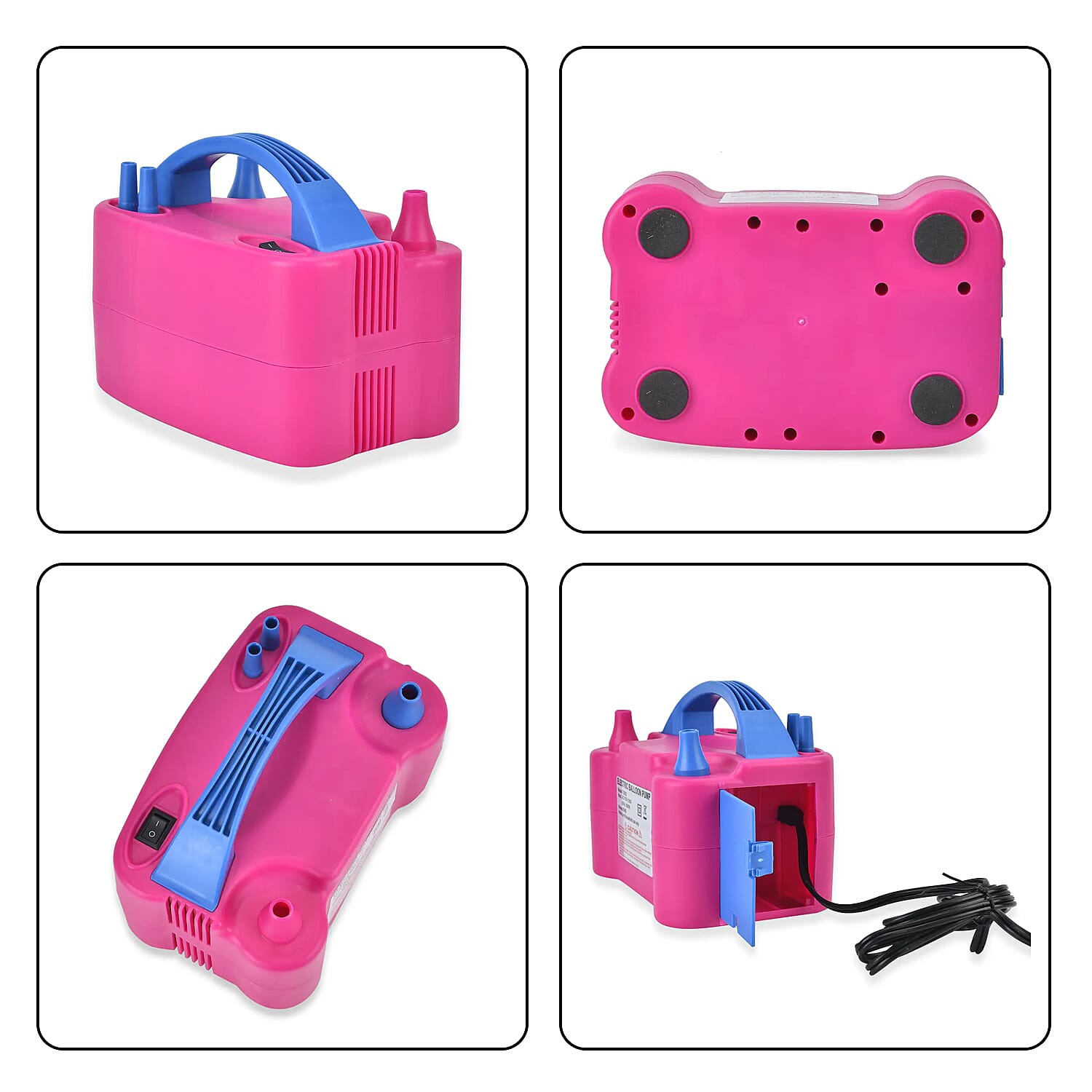 Portable Dual Nozzle Electric Balloon Machine Inflator Air Pump