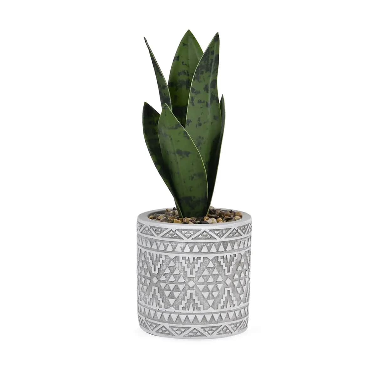 Gray Artificial Succulent Pot (3.93"x3.93"x11.25") image number 0
