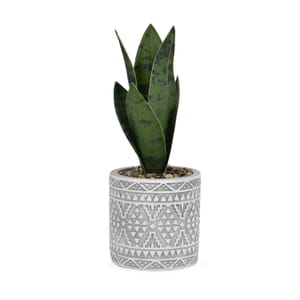 Gray Artificial Succulent Pot