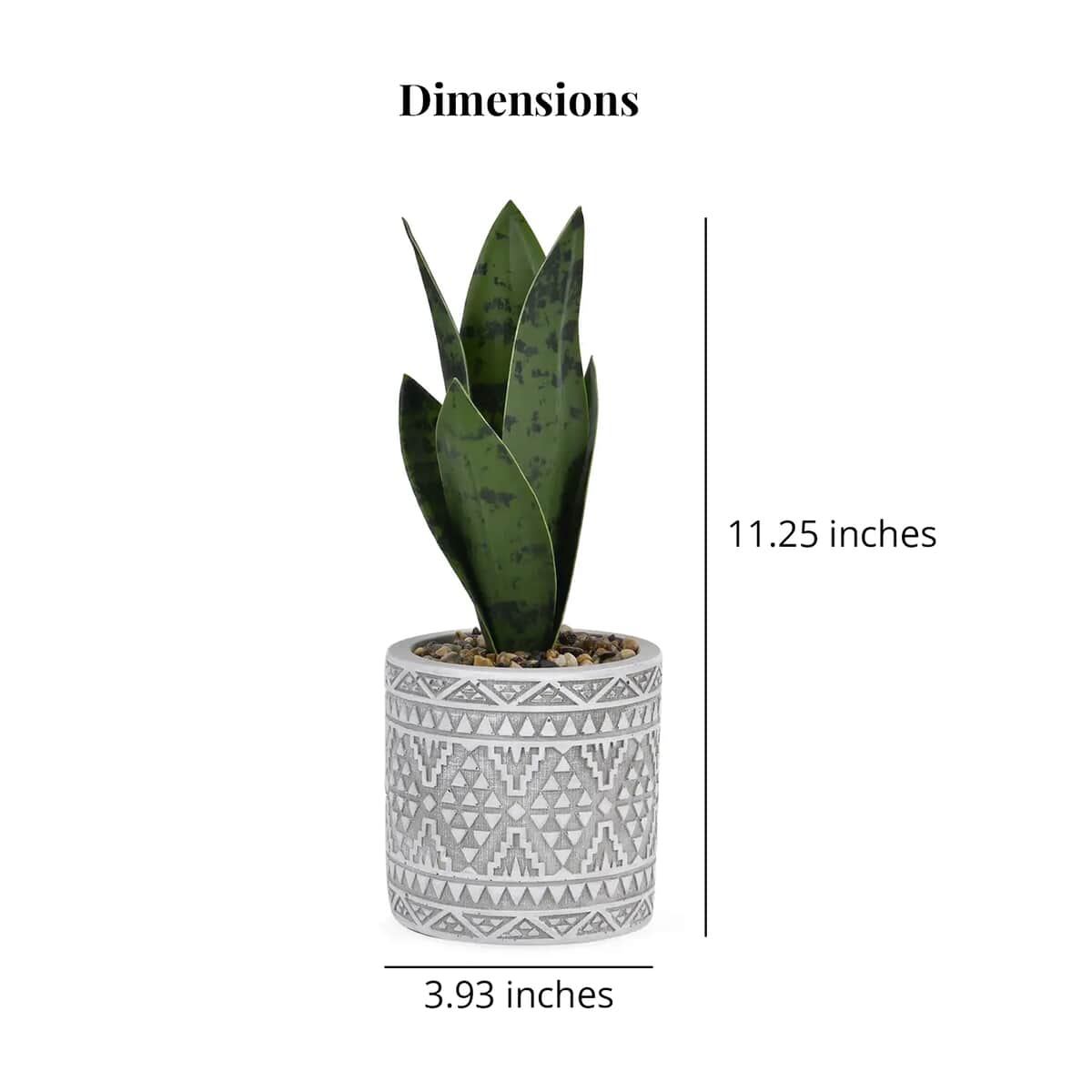 Gray Artificial Succulent Pot (3.93"x3.93"x11.25") image number 6