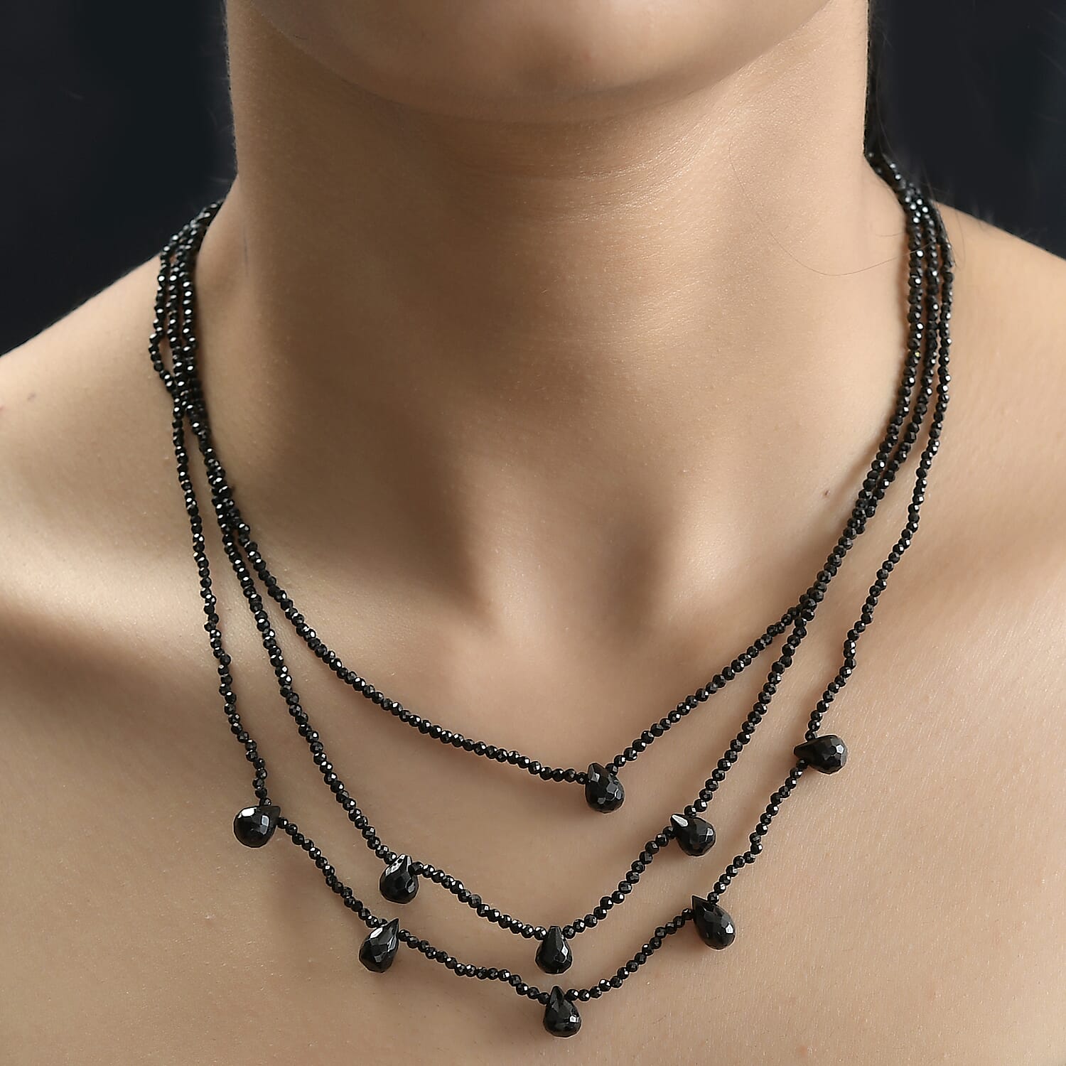 ☆関税込☆BLACKPURPLE★Grass Full Cubic Necklace★ 925 Sterling Silver Natural Gemstone Chain Necklace 44cm