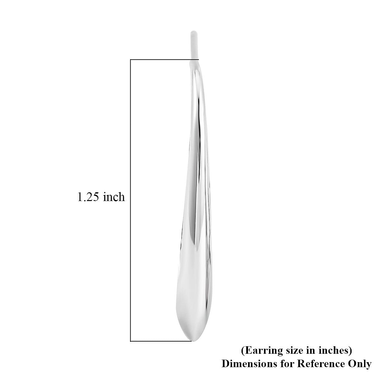 Rhodium Over Sterling Silver Earrings, Designer Statement Women Earrings for Daily Wear, Gift For Her image number 4