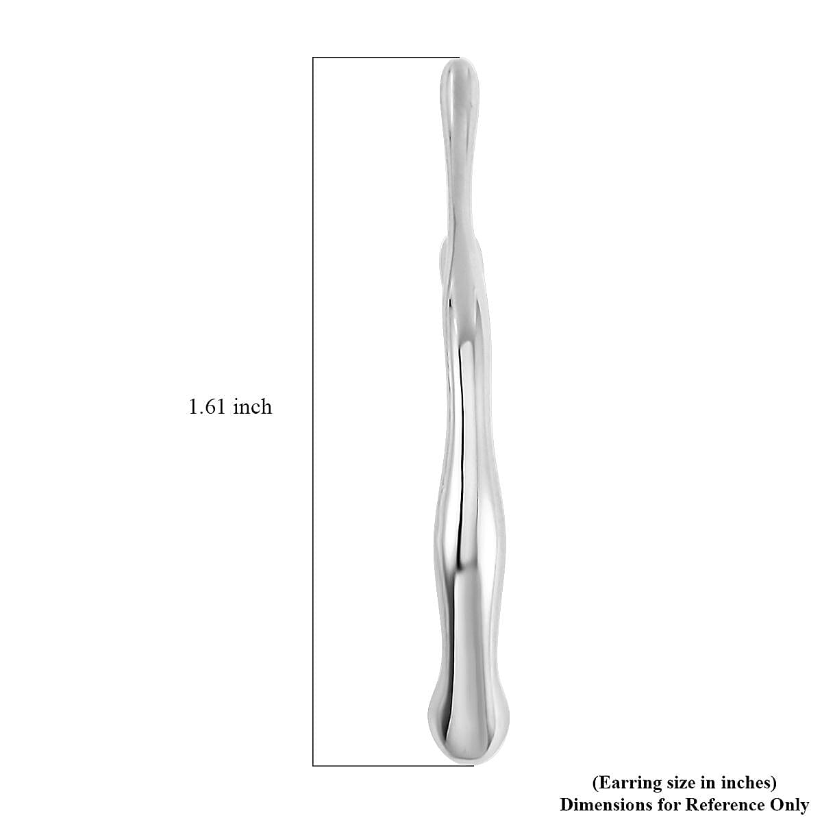 Rhodium Over Sterling Silver Fancy Earrings 8.55 Grams