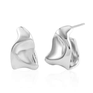 Rhodium Over Sterling Silver Earrings 7.85 Grams