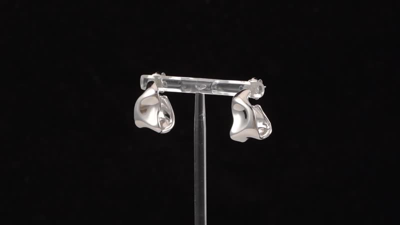 Rhodium Over Sterling Silver Earrings 7.85 Grams