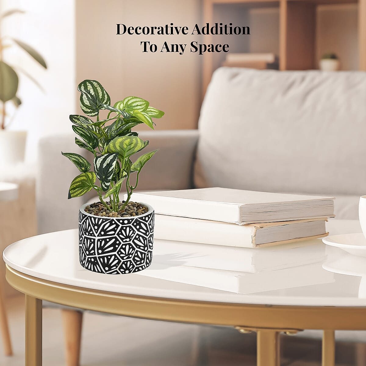 Black Artificial Succulent Pot image number 3