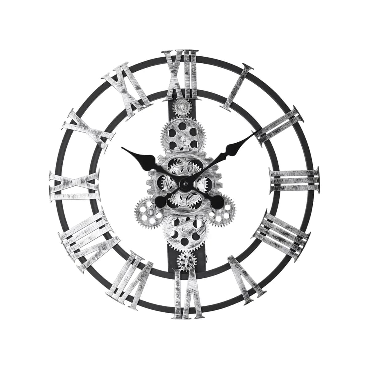 Silver Color Gear Wall Clock image number 0