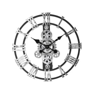 Silver Color Gear Wall Clock