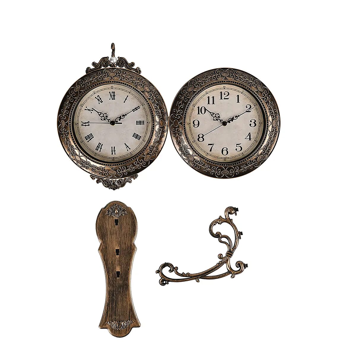Bronze Decorative Vintage Wall Clock image number 0