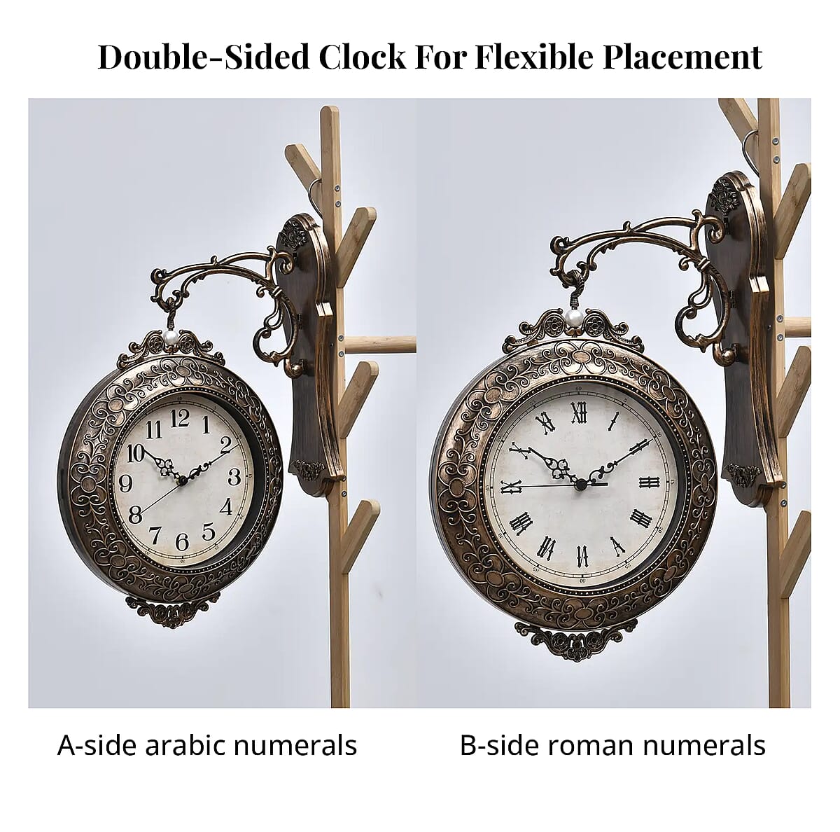 Bronze Decorative Vintage Wall Clock image number 4