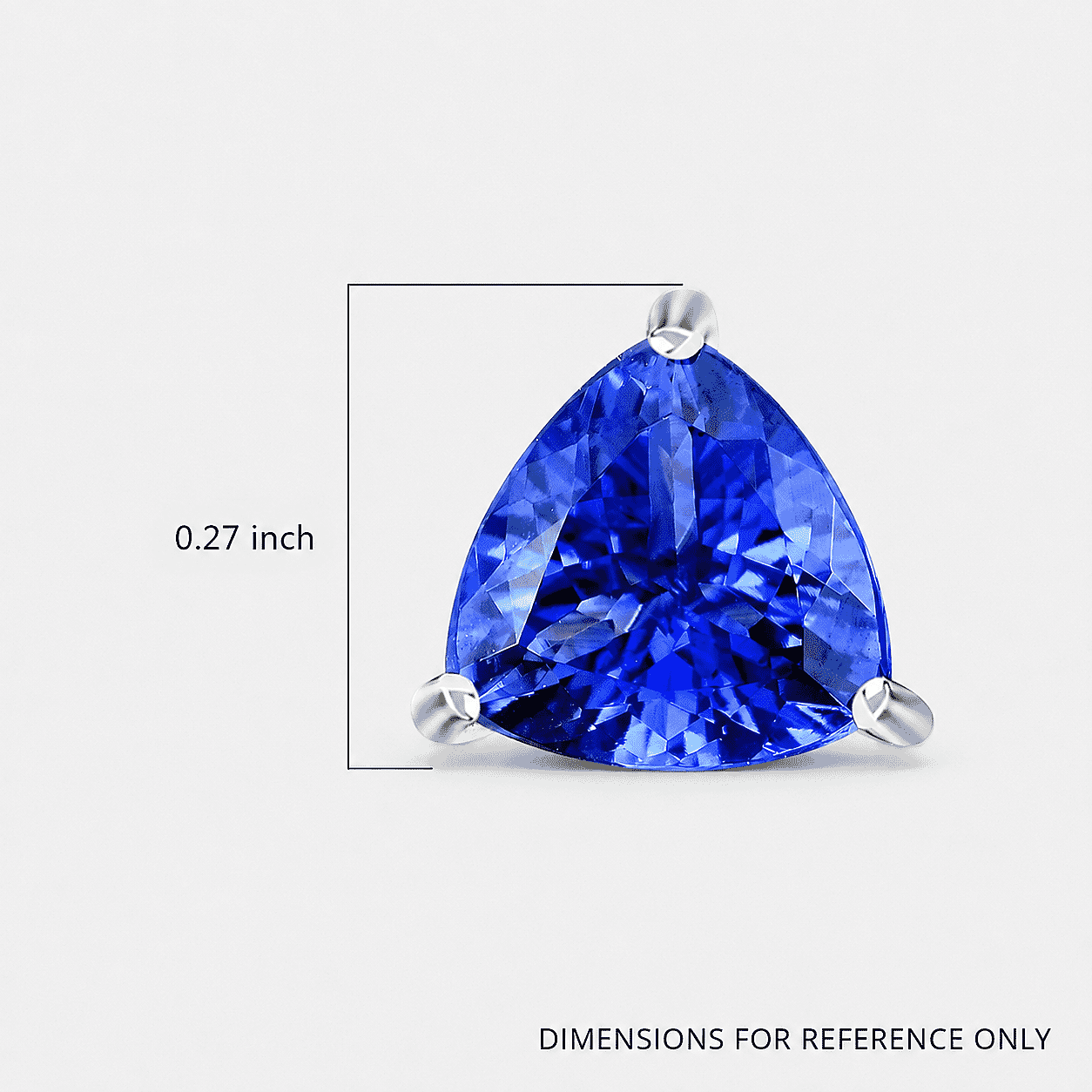 Certified & Appraised Rhapsody 950 Platinum AAAA Tanzanite Trillion Stud Earrings 2.40 ctw