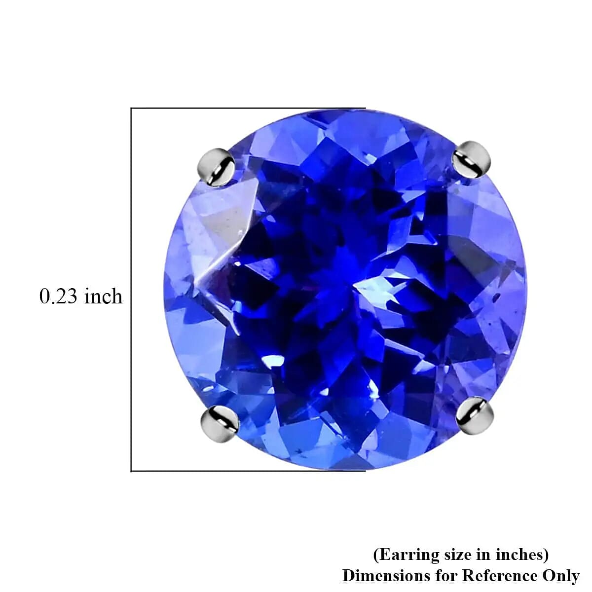  Certified & Appraised Rhapsody 950 Platinum AAAA Tanzanite Round Stud Earrings 2.30 ctw image number 5