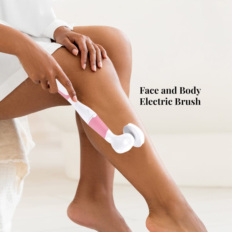 4 in 1 Face and Body Electric Brush Set with Interchangeable Heads for Skin Care, Waterproof Exfoliating Rechargeable Massager