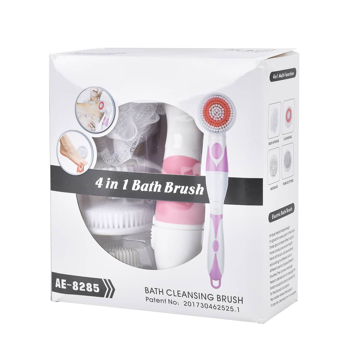 4 in 1 Face and Body Electric Brush Set with Interchangeable Heads for Skin Care, Waterproof Exfoliating Rechargeable Massager image number 8