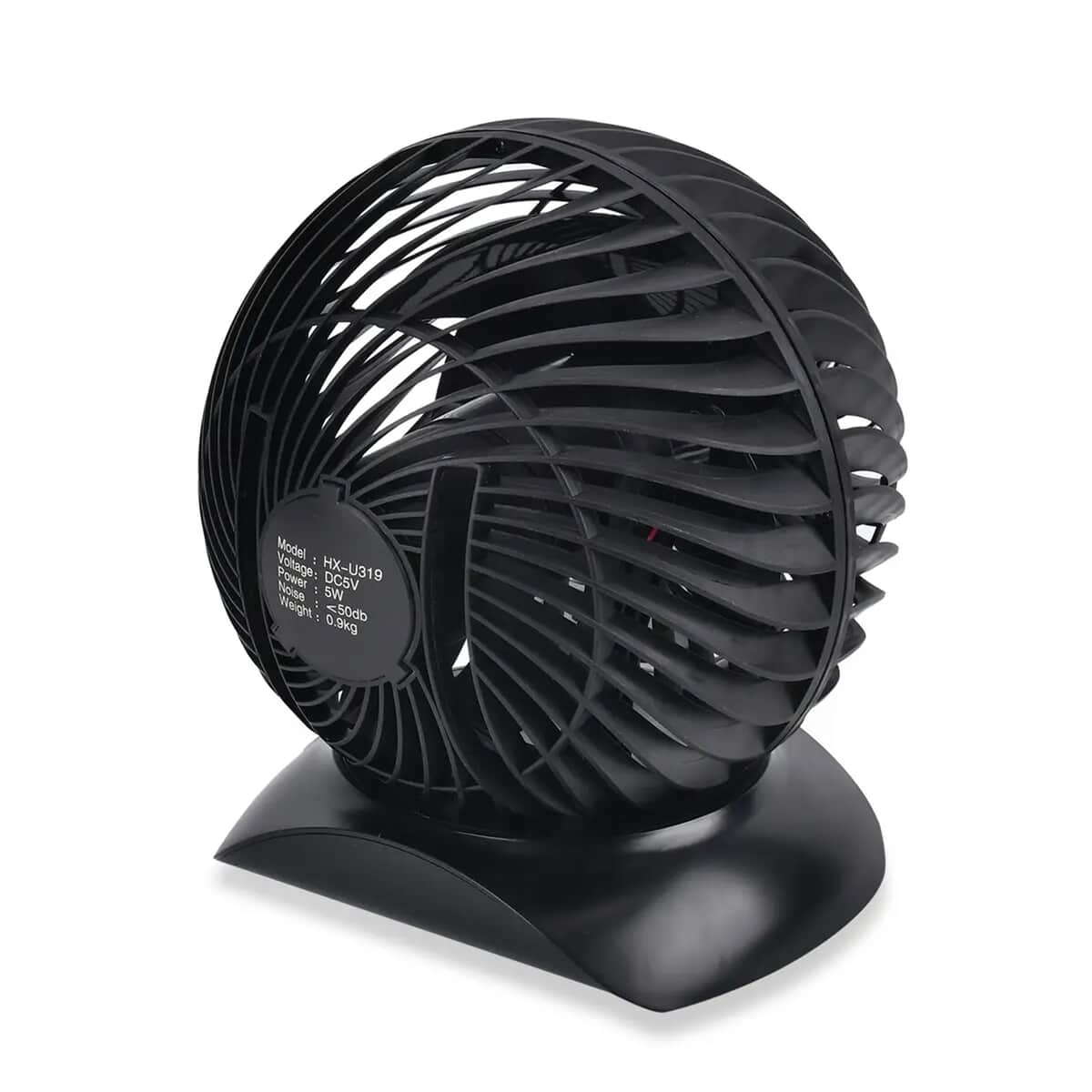 USB Black Portable Desk Fan with Two Speed (Voltage 5V) 8.0"Ã—1" image number 0