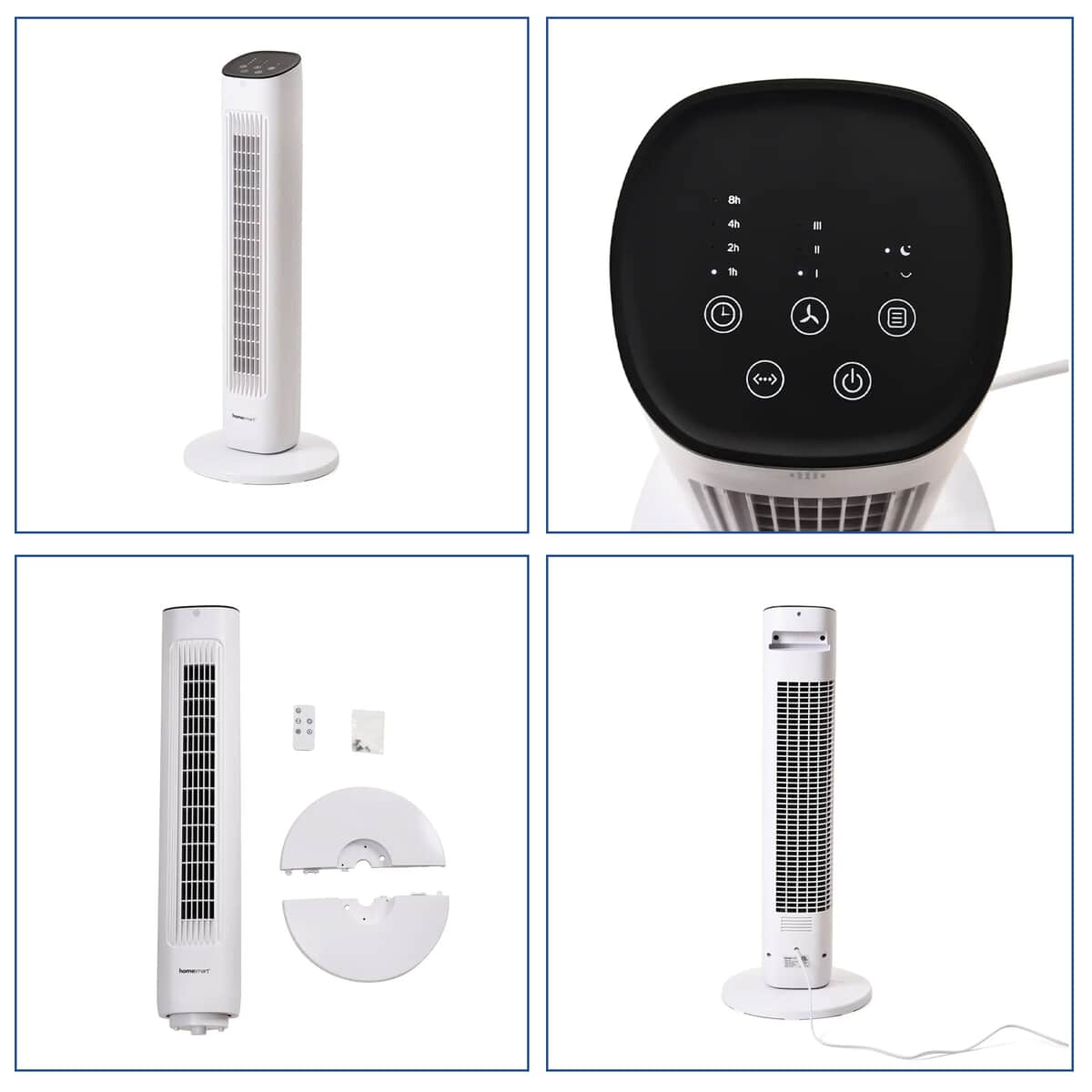 Homesmart Remote Control Tower Fan with Copper Motor in 2 Modes & 3 Speed - White image number 6