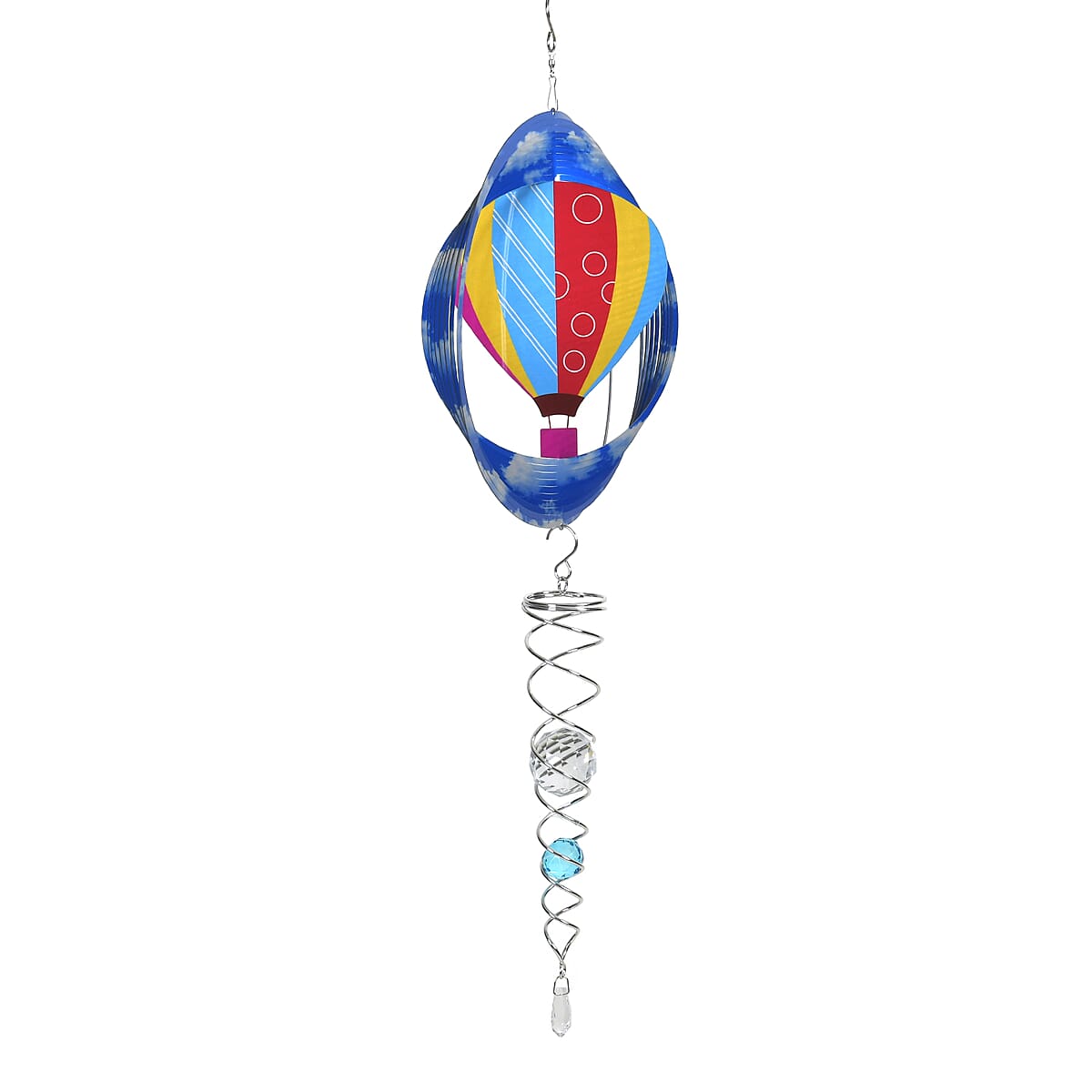 Blue Hot Air Balloon Wind Spinner & Tail image number 1