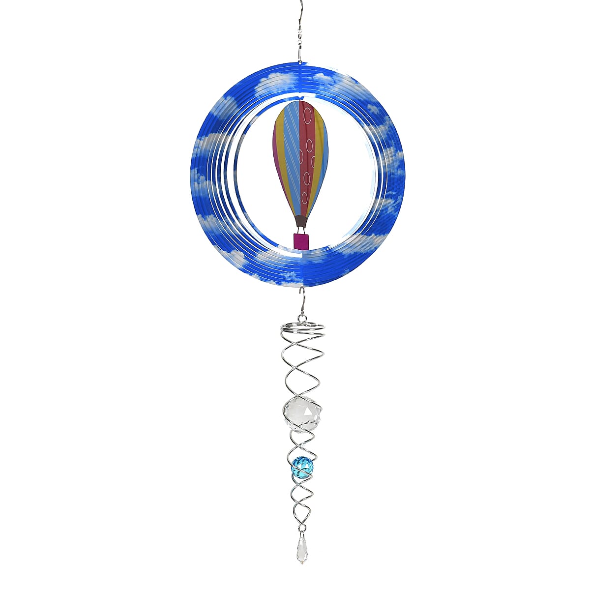 Blue Hot Air Balloon Wind Spinner & Tail image number 2