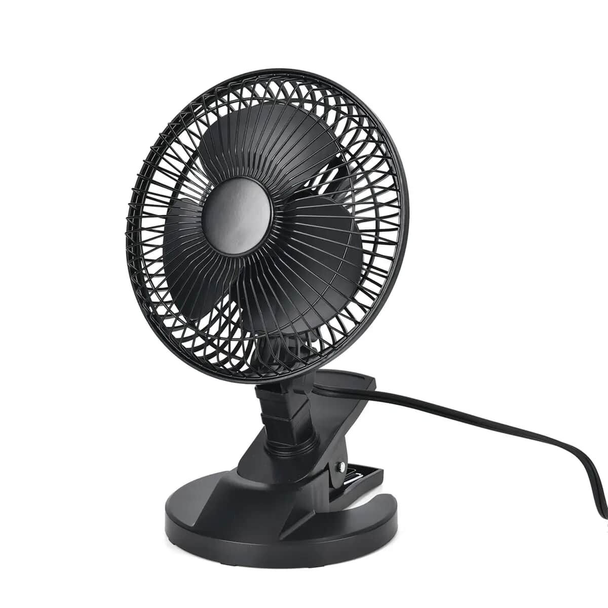 Black Portable Lightweight Fan with 2 Speed Low & High (Voltage: 0.35A, 18W) (7.48"x7.59"x11.10") image number 0