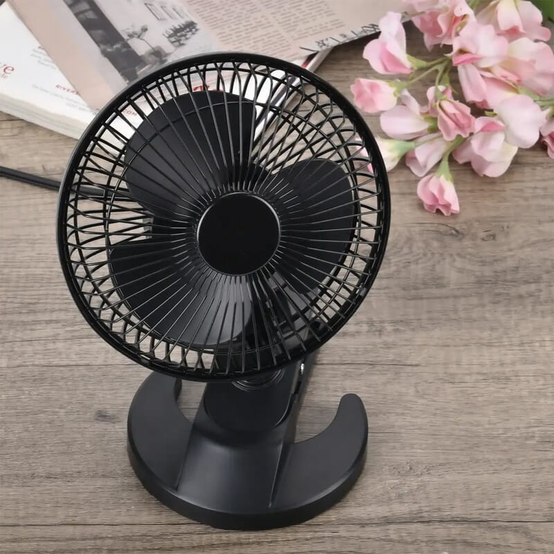 Black Portable Lightweight Fan with 2 Speed Low & High (Voltage: 0.35A, 18W)