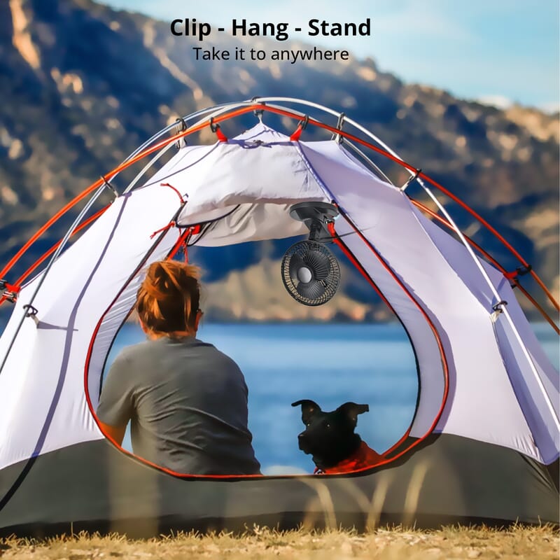Black Portable Lightweight Fan with 2 Speed Low & High (Voltage: 0.35A, 18W)