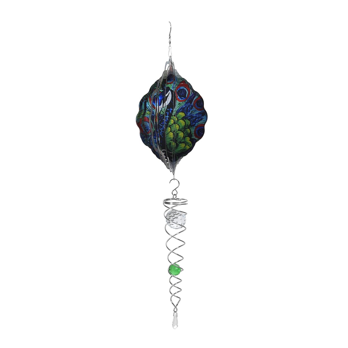 Multi Color Peacock Homedecor Wind Spinner & Tail image number 1