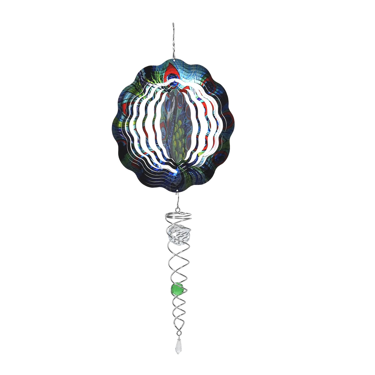 Multi Color Peacock Homedecor Wind Spinner & Tail image number 2
