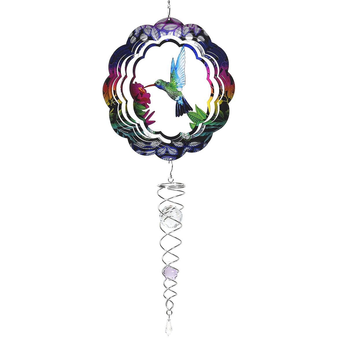 Blue Hummingbird Wind Spinner & Tail image number 2